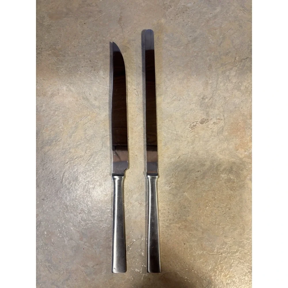 Vintage Chef Pierre Hot Forged Stainless Steel Carving & Steak Knife Set Of 2
